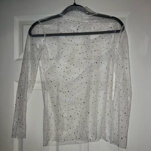 See through sequin long sleeve